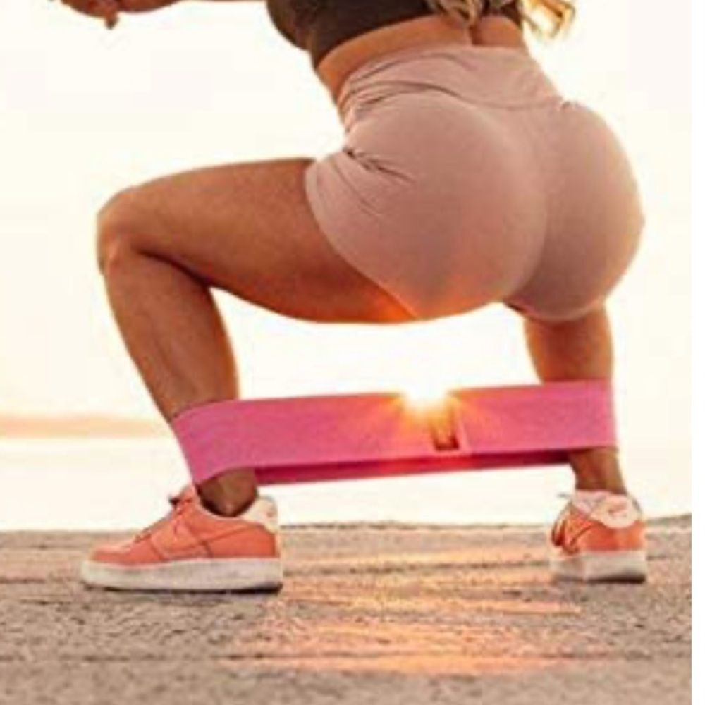AoraLivre Strength Fabric Booty Bands 2 Pack Set